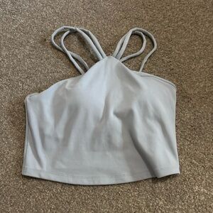 light blue cropped tank